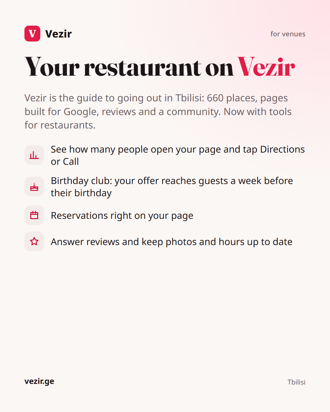 Your restaurant on Vezir